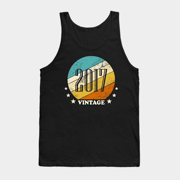 Vintage retro born in 2017 birth year gift Tank Top by Inyourdesigns